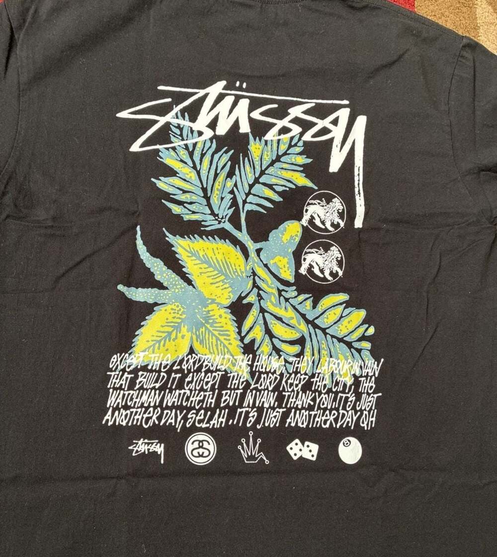 Stussy Graphic Print Short Sleeve Black T-Shirt Size L - Picture 5 of 7